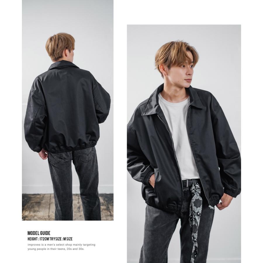 ウイングトップ メンズ NULL ヌル ブルゾン ツイル スウィングトップ オーバーサイズ ビッグサイズ 大きい カジュアル シンプル ストリート スケーター アメカジ | improves | 07