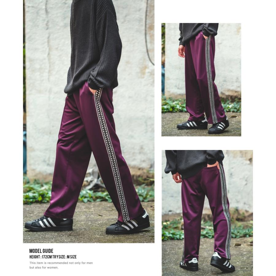 トラックパンツ メンズ NULL ヌル テープ ライン ジャージ イージーパンツ トレーニングパンツ ストリート 韓国ファッション スケーター 古着MIX レトロ | improves | 17