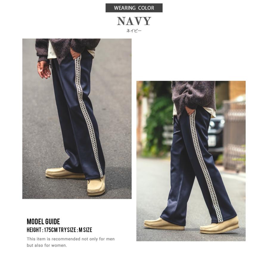 トラックパンツ メンズ NULL ヌル テープ ライン ジャージ イージーパンツ トレーニングパンツ ストリート 韓国ファッション スケーター 古着MIX レトロ | improves | 10