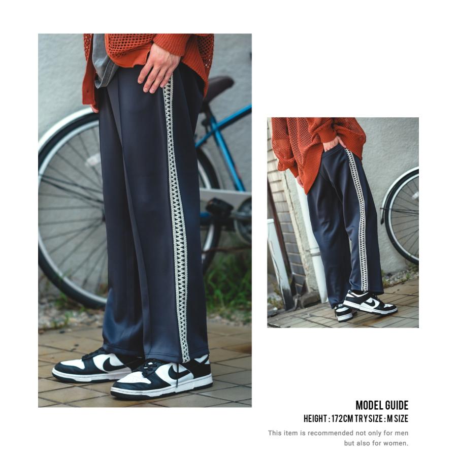 トラックパンツ メンズ NULL ヌル テープ ライン ジャージ イージーパンツ トレーニングパンツ ストリート 韓国ファッション スケーター 古着MIX レトロ | improves | 12