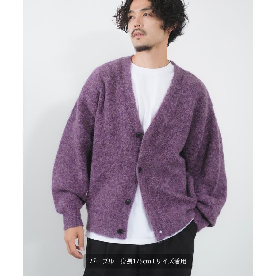 ニットカーディガン メンズ クルーネック ブークレニット 長袖 トップス オーバーサイズ ビッグサイズ 大きいサイズ ゆったり カジュアル シンプル アメカジ | improves | 17