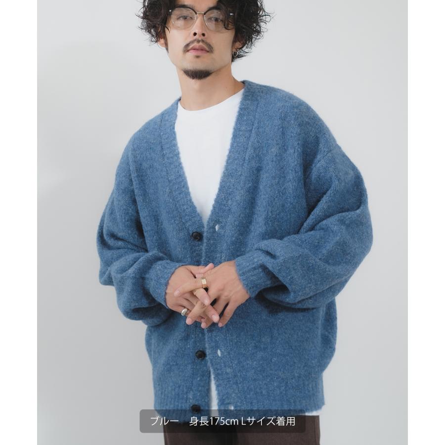 ニットカーディガン メンズ クルーネック ブークレニット 長袖 トップス オーバーサイズ ビッグサイズ 大きいサイズ ゆったり カジュアル シンプル アメカジ | improves | 18