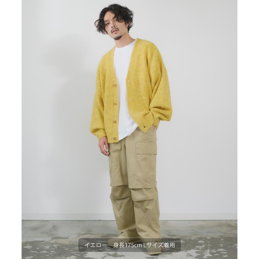 improves ニットカーディガン メンズ クルーネック ブークレ