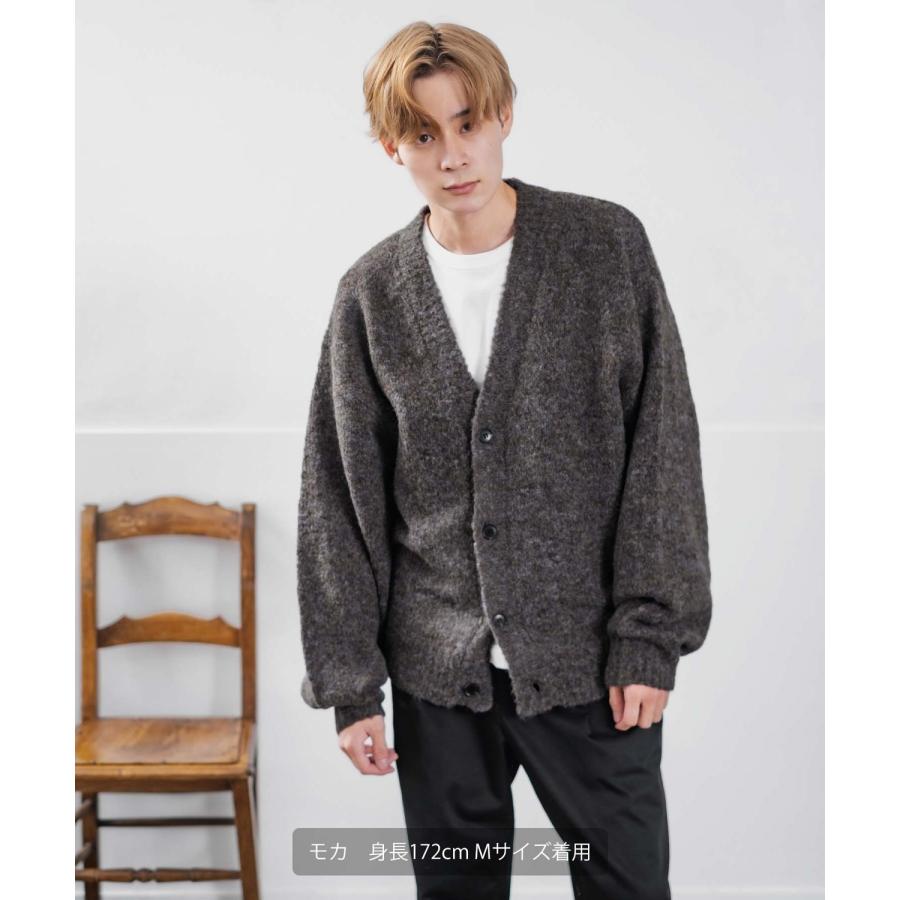 ニットカーディガン メンズ クルーネック ブークレニット 長袖 トップス オーバーサイズ ビッグサイズ 大きいサイズ ゆったり カジュアル シンプル アメカジ | improves | 07