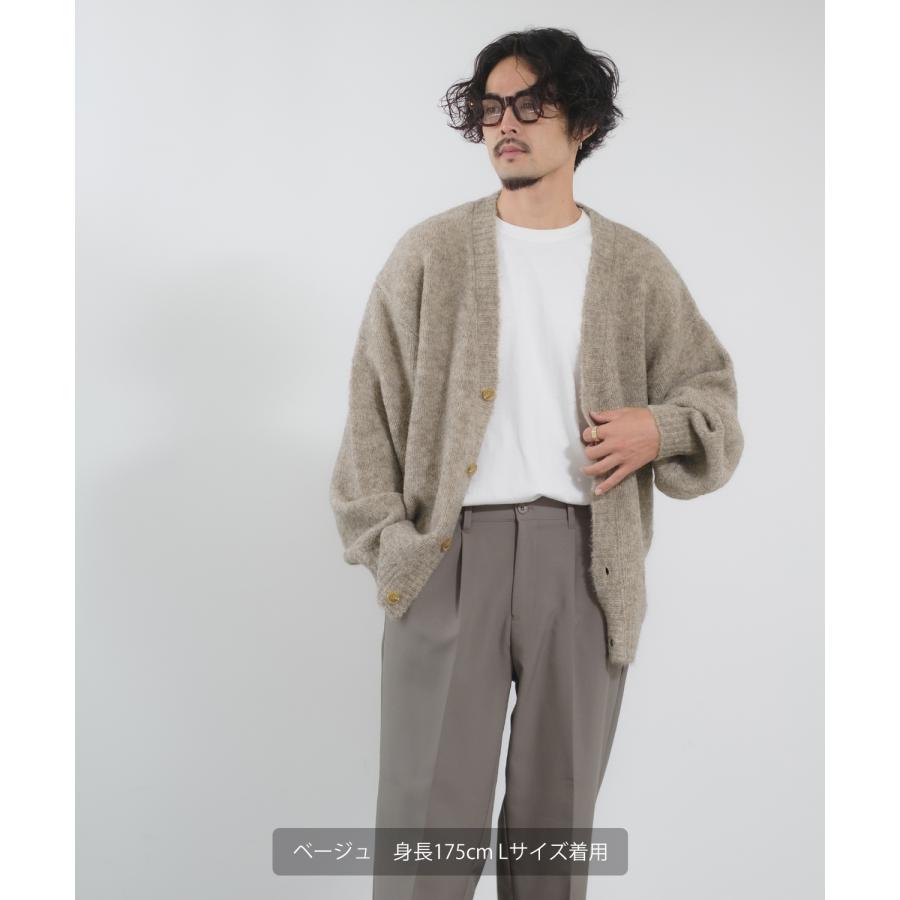 ニットカーディガン メンズ クルーネック ブークレニット 長袖 トップス オーバーサイズ ビッグサイズ 大きいサイズ ゆったり カジュアル シンプル アメカジ | improves | 11