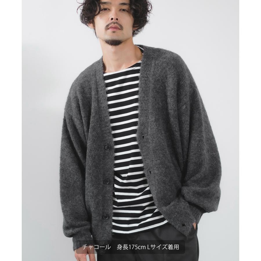 ニットカーディガン メンズ クルーネック ブークレニット 長袖 トップス オーバーサイズ ビッグサイズ 大きいサイズ ゆったり カジュアル シンプル アメカジ | improves | 12