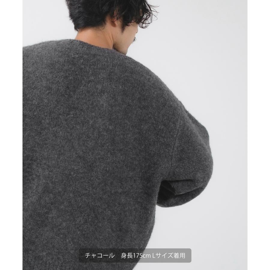 ニットカーディガン メンズ クルーネック ブークレニット 長袖 トップス オーバーサイズ ビッグサイズ 大きいサイズ ゆったり カジュアル シンプル アメカジ | improves | 13