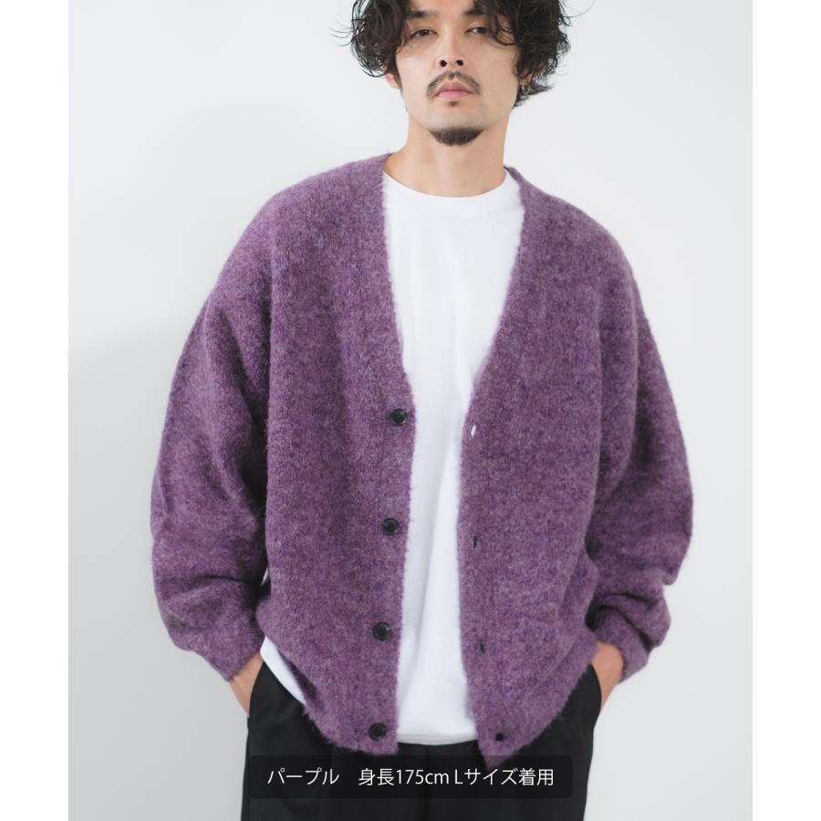 ニットカーディガン メンズ クルーネック ブークレニット 長袖 トップス オーバーサイズ ビッグサイズ 大きいサイズ ゆったり カジュアル シンプル アメカジ | improves | 15