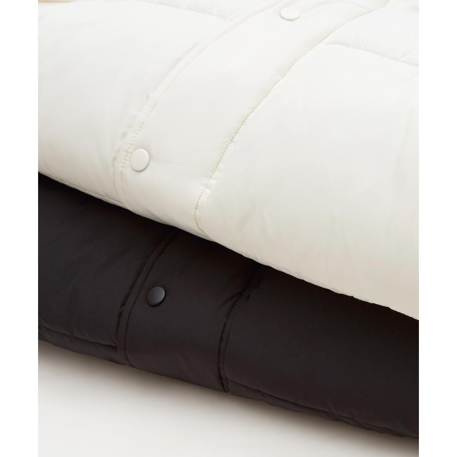 ダウンベスト メンズ UAU ワオ 中綿 フェイクダウン オーバーサイズ 大きめ カジュアル ストリート 韓国ファッション スケーター オフホワイト ブラック | improves | 18