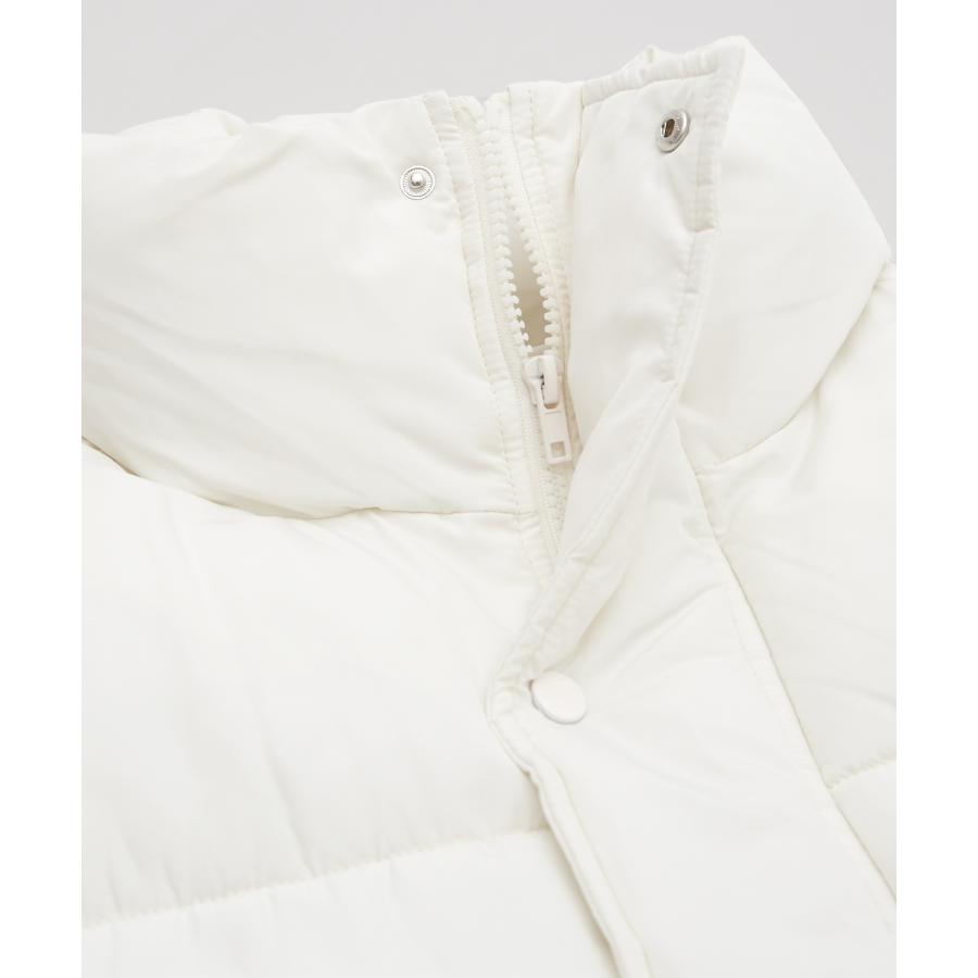 ダウンベスト メンズ UAU ワオ 中綿 フェイクダウン オーバーサイズ 大きめ カジュアル ストリート 韓国ファッション スケーター オフホワイト ブラック | improves | 19