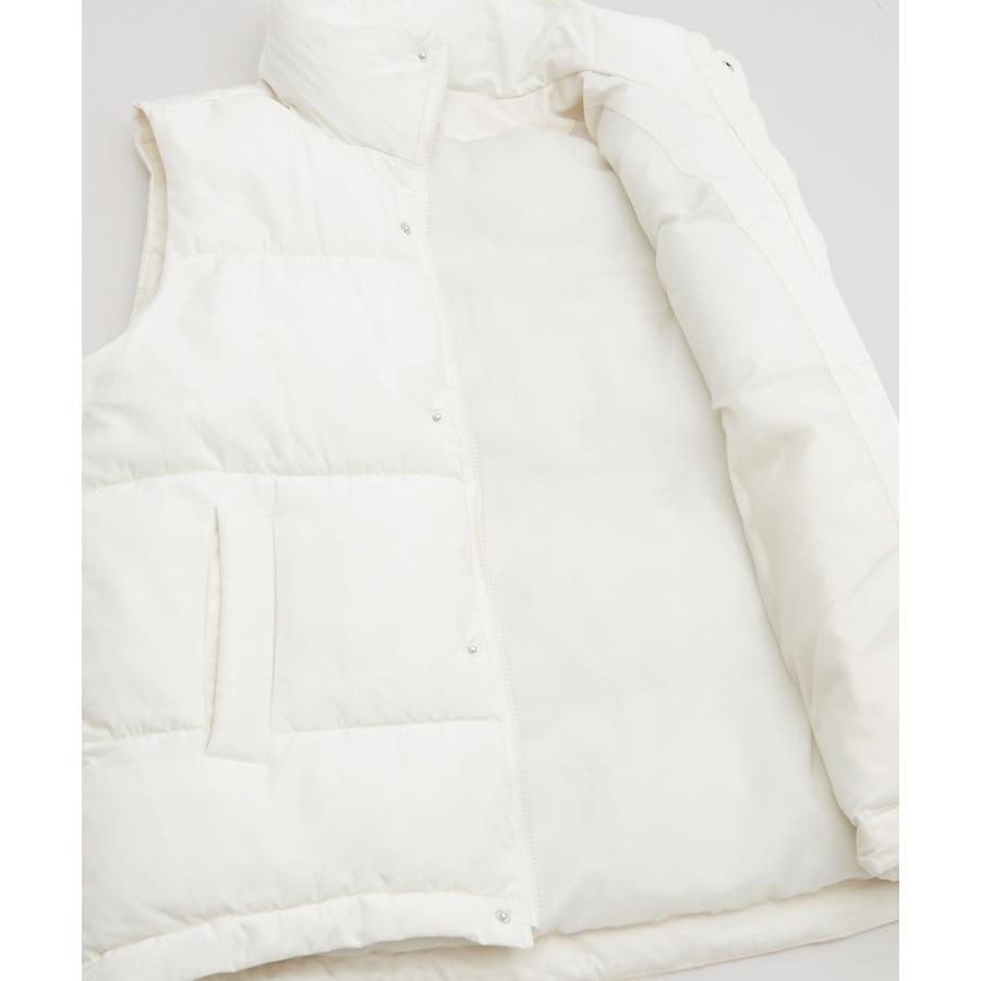 ダウンベスト メンズ UAU ワオ 中綿 フェイクダウン オーバーサイズ 大きめ カジュアル ストリート 韓国ファッション スケーター オフホワイト ブラック | improves | 21