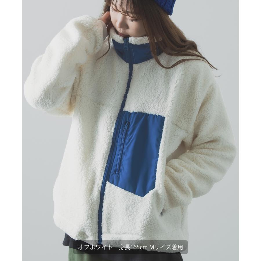 ボアジャケット メンズ UAU ワオ スタンドカラー ブルゾン アウター オーバーサイズ 大きめ アウトドア カジュアル ストリート 韓国ファッション スケーター | improves | 04