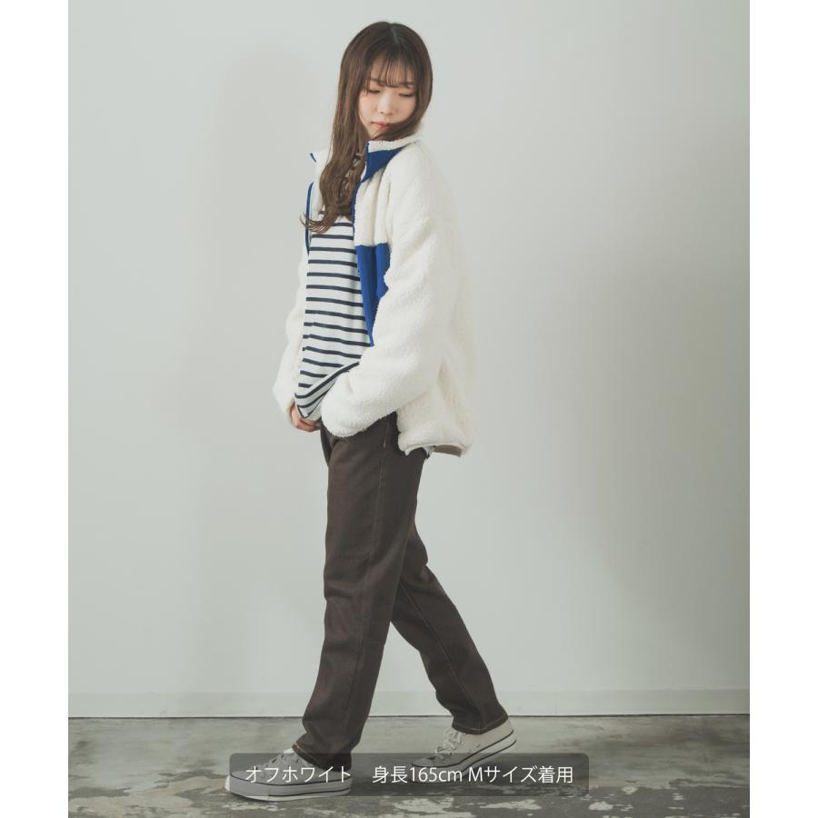 ボアジャケット メンズ UAU ワオ スタンドカラー ブルゾン アウター オーバーサイズ 大きめ アウトドア カジュアル ストリート 韓国ファッション スケーター | improves | 06