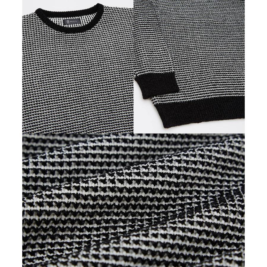 ニットセーター メンズ クルーネック モールニット ボーダー 長袖 トップス オーバーサイズ ビッグサイズ 大きいサイズ ゆったり カジュアル シンプル シンプル | improves | 23