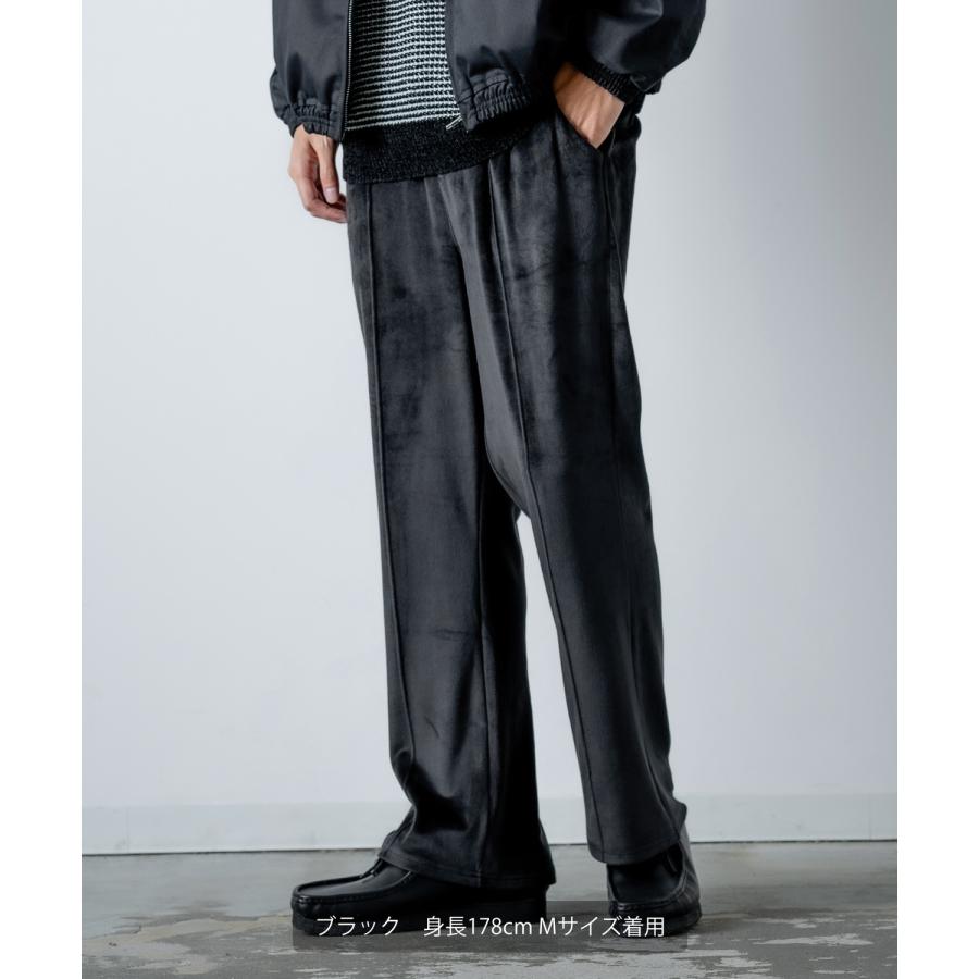 ベロアパンツ メンズ  UAU ワオ ストレート イージーパンツ ワンマイルウェア カジュアル ストリート 韓国ファッション 古着MIX レトロ | improves | 15
