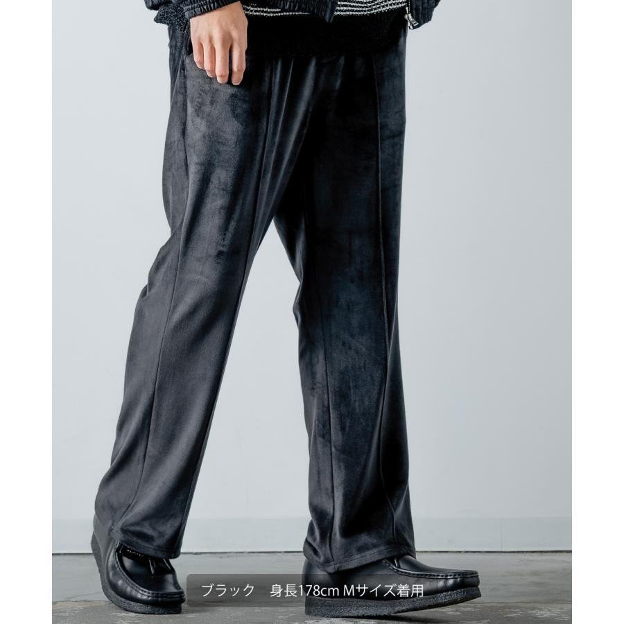 ベロアパンツ メンズ  UAU ワオ ストレート イージーパンツ ワンマイルウェア カジュアル ストリート 韓国ファッション 古着MIX レトロ | improves | 16