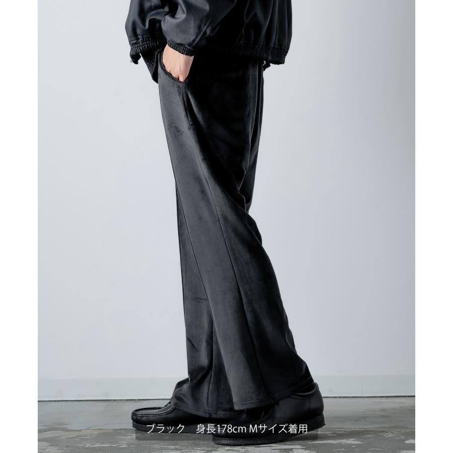 ベロアパンツ メンズ  UAU ワオ ストレート イージーパンツ ワンマイルウェア カジュアル ストリート 韓国ファッション 古着MIX レトロ | improves | 18