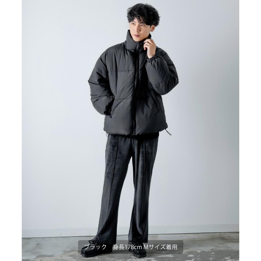 ベロアパンツ メンズ  UAU ワオ ストレート イージーパンツ ワンマイルウェア カジュアル ストリート 韓国ファッション 古着MIX レトロ | improves | 20