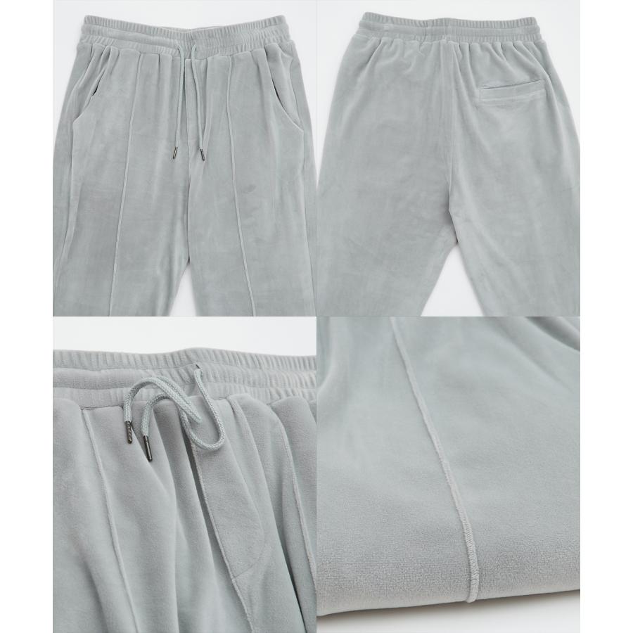 ベロアパンツ メンズ  UAU ワオ ストレート イージーパンツ ワンマイルウェア カジュアル ストリート 韓国ファッション 古着MIX レトロ | improves | 22