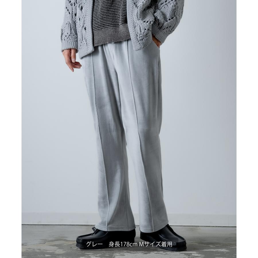 ベロアパンツ メンズ  UAU ワオ ストレート イージーパンツ ワンマイルウェア カジュアル ストリート 韓国ファッション 古着MIX レトロ | improves | 04