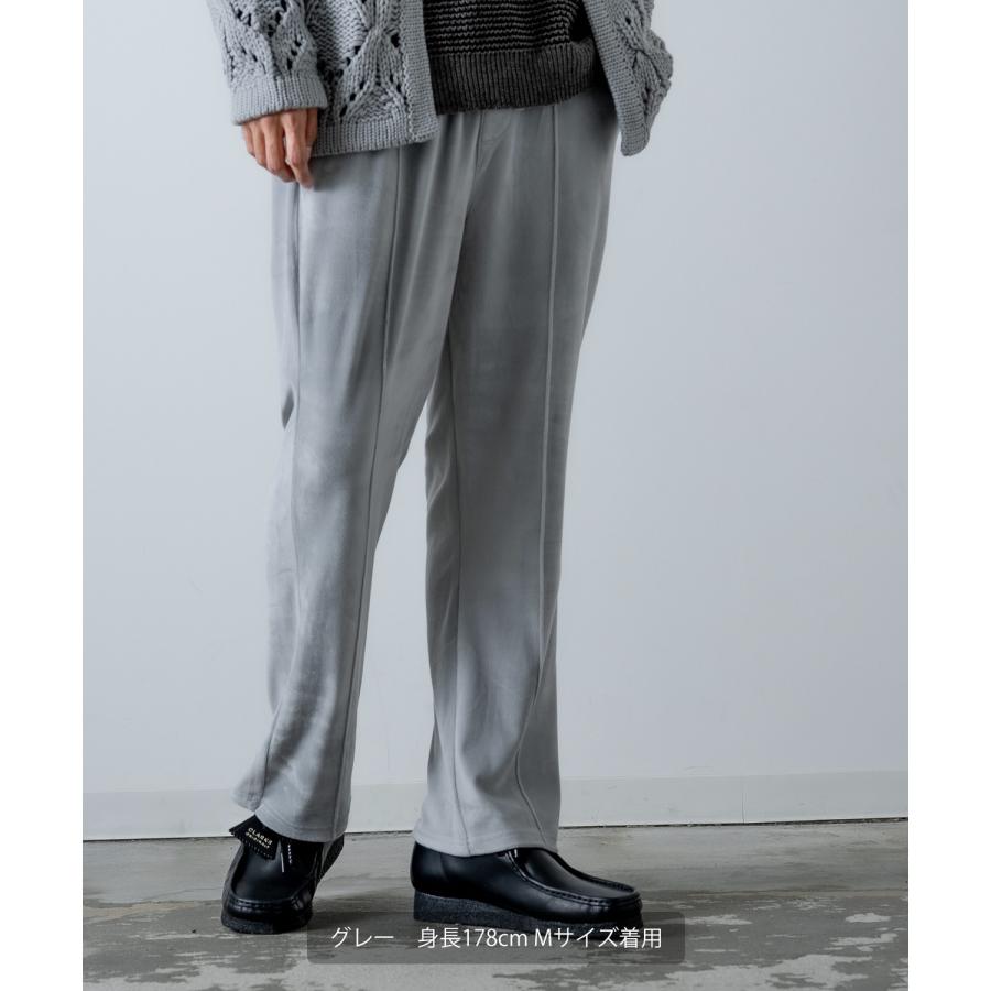 ベロアパンツ メンズ  UAU ワオ ストレート イージーパンツ ワンマイルウェア カジュアル ストリート 韓国ファッション 古着MIX レトロ | improves | 05