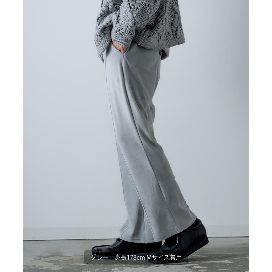 ベロアパンツ メンズ  UAU ワオ ストレート イージーパンツ ワンマイルウェア カジュアル ストリート 韓国ファッション 古着MIX レトロ | improves | 06