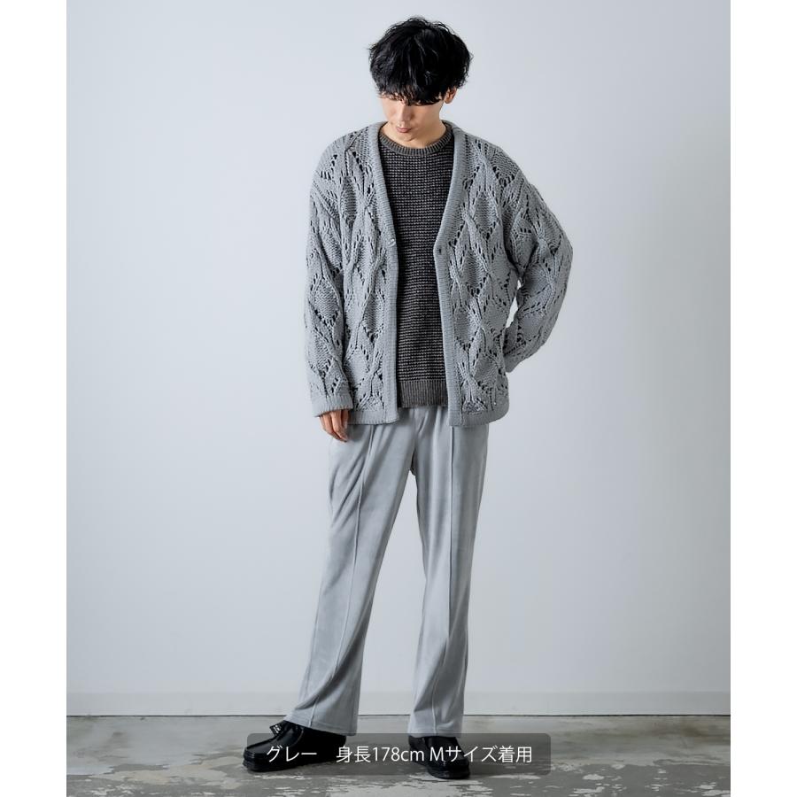 ベロアパンツ メンズ  UAU ワオ ストレート イージーパンツ ワンマイルウェア カジュアル ストリート 韓国ファッション 古着MIX レトロ | improves | 08