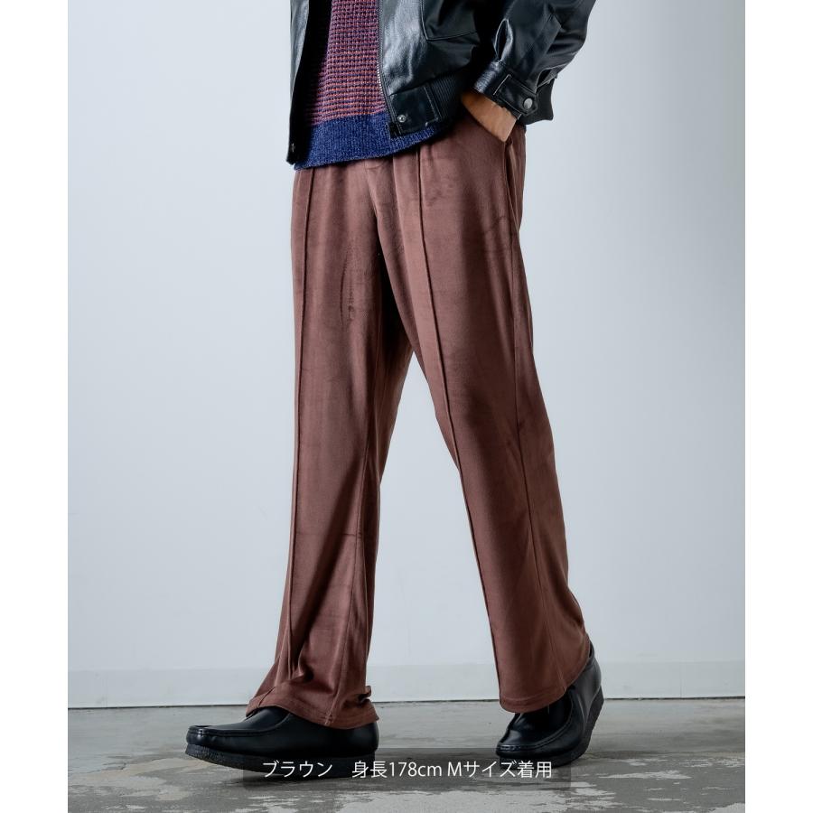 ベロアパンツ メンズ  UAU ワオ ストレート イージーパンツ ワンマイルウェア カジュアル ストリート 韓国ファッション 古着MIX レトロ | improves | 09