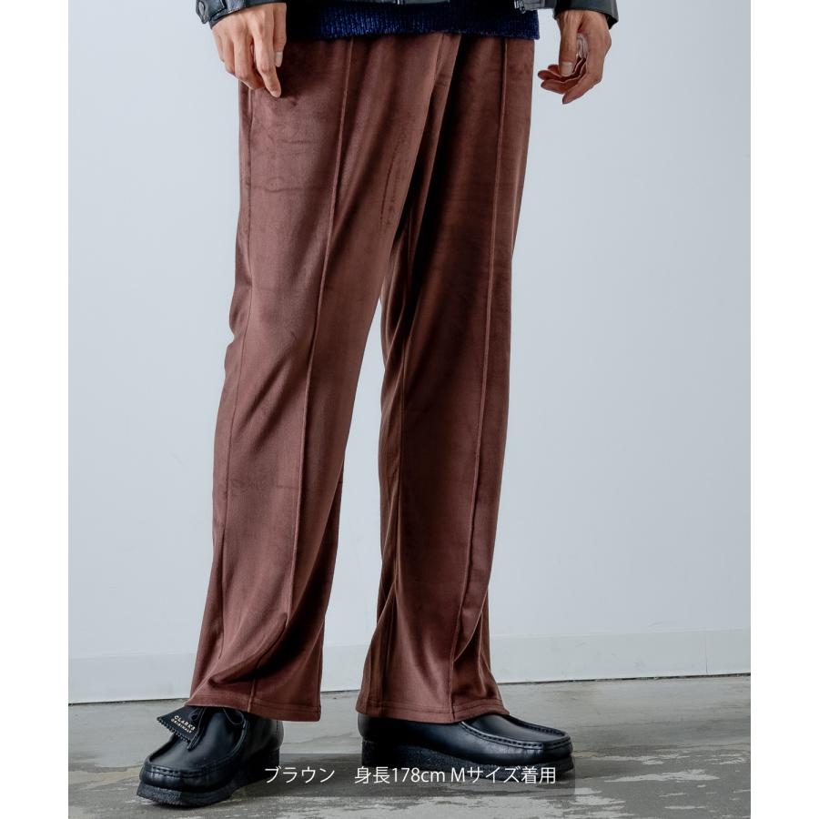 ベロアパンツ メンズ  UAU ワオ ストレート イージーパンツ ワンマイルウェア カジュアル ストリート 韓国ファッション 古着MIX レトロ | improves | 10