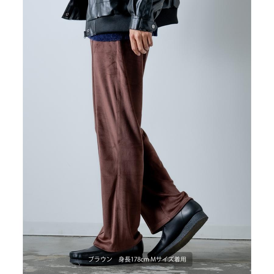 ベロアパンツ メンズ  UAU ワオ ストレート イージーパンツ ワンマイルウェア カジュアル ストリート 韓国ファッション 古着MIX レトロ | improves | 12