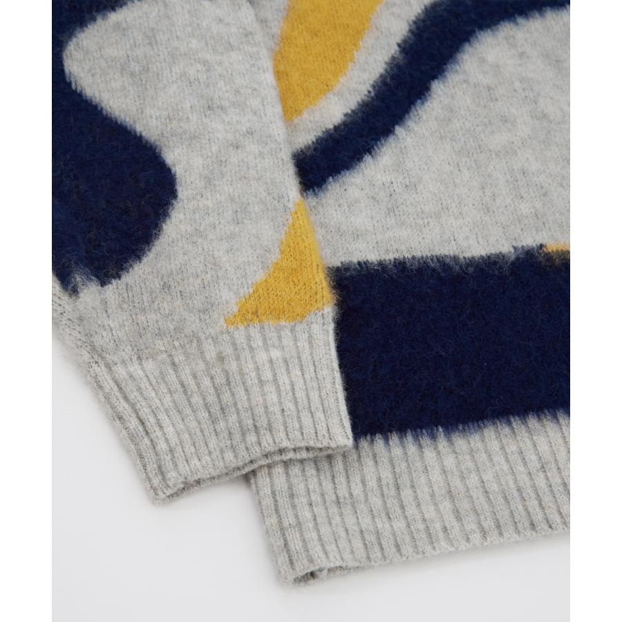 ニットセーター メンズ クルーネック マーブル柄 シャギーニット トップス ゆったり アメカジ カジュアル ストリート 韓国ファッション 古着MIX きれいめ | improves | 15