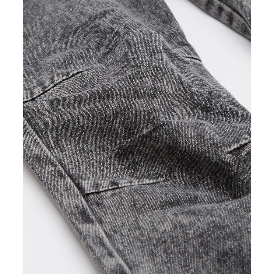 カーゴパンツ メンズ NULL ヌル スキニー スリム ストレッチ デニム ジーンズ パンツ ミリタリーパンツ イージーパンツ ケミカルウォッシュ 細身 韓国 | improves | 18