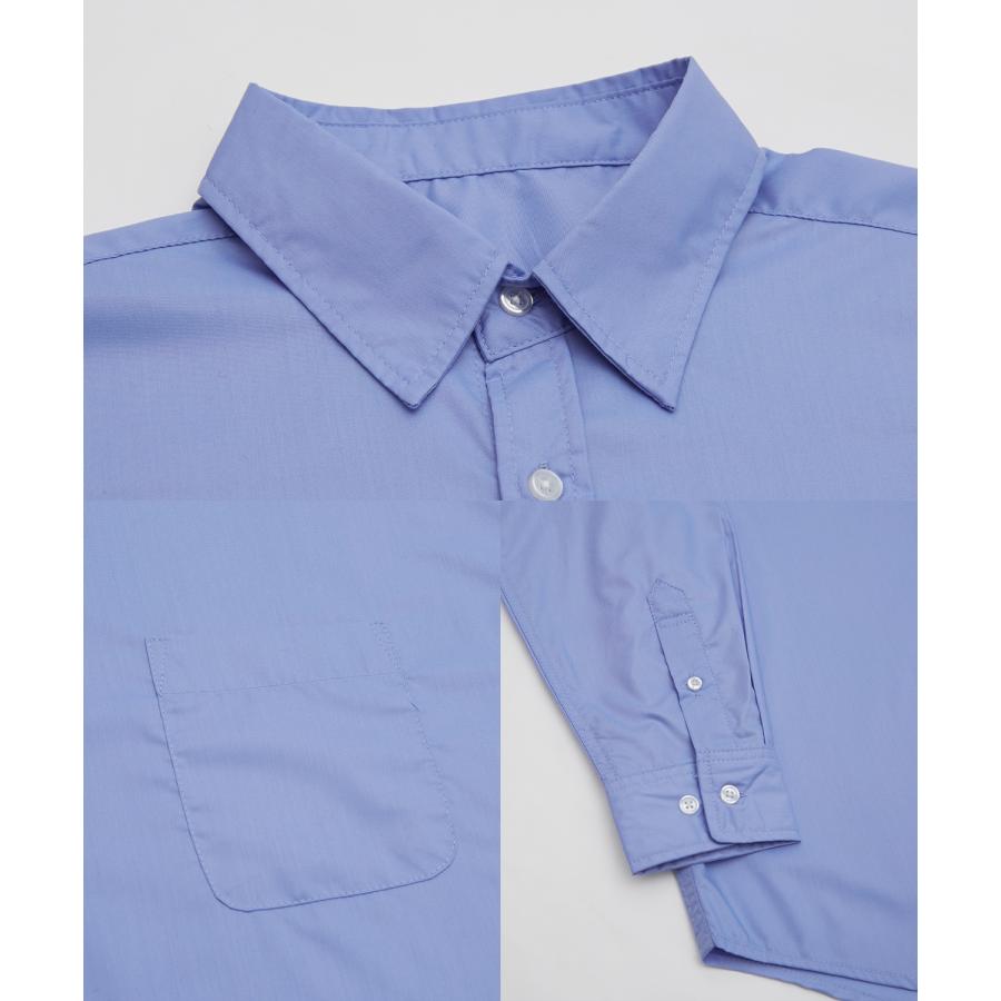 長袖シャツ メンズ NULL ヌル 無地 レギュラーカラー 速乾 接触冷感 イージーケア ビッグサイズ オーバーサイズ 大きめ アメカジ カジュアル ストリート 韓国 | improves | 26