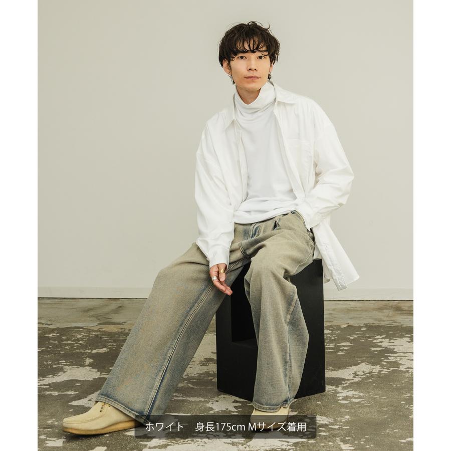 長袖シャツ メンズ NULL ヌル 無地 イージーケア ビッグサイズ オーバーサイズ 大きめ アメカジ カジュアル スケーター ストリート 古着MIX  韓国 | improves | 11