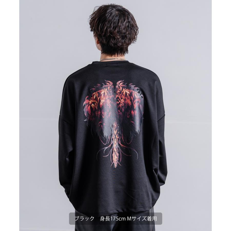 長袖Tシャツ メンズ NULL ヌル ポンチ ドルマンスリーブ バックプリント カットソー ビッグサイズ オーバーサイズ 大きめ カジュアル ナチュラル モード 韓国 | improves | 12