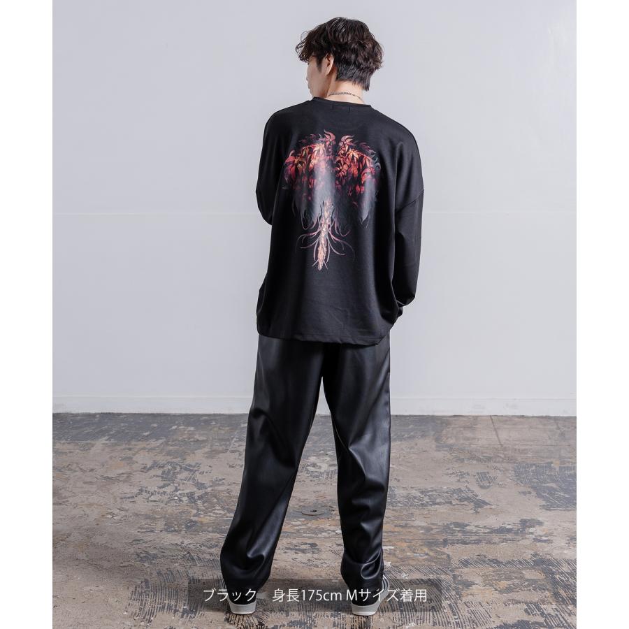 長袖Tシャツ メンズ NULL ヌル ポンチ ドルマンスリーブ バックプリント カットソー ビッグサイズ オーバーサイズ 大きめ カジュアル ナチュラル モード 韓国 | improves | 15