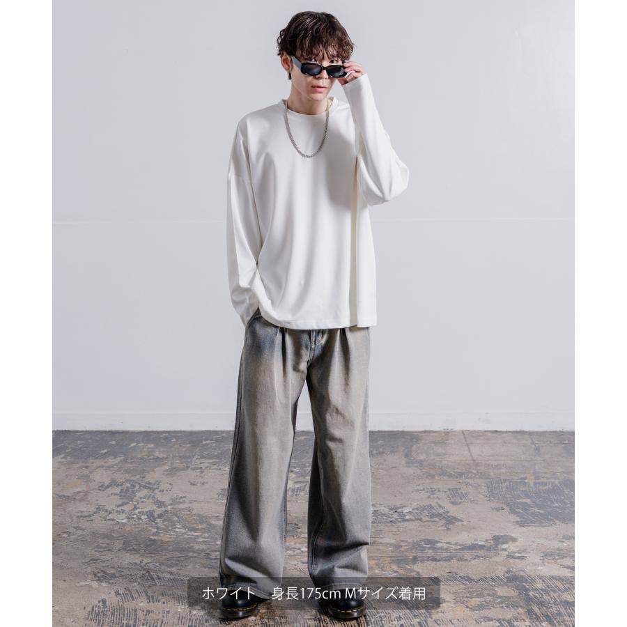 長袖Tシャツ メンズ NULL ヌル ポンチ ドルマンスリーブ バックプリント カットソー ビッグサイズ オーバーサイズ 大きめ カジュアル ナチュラル モード 韓国 | improves | 08