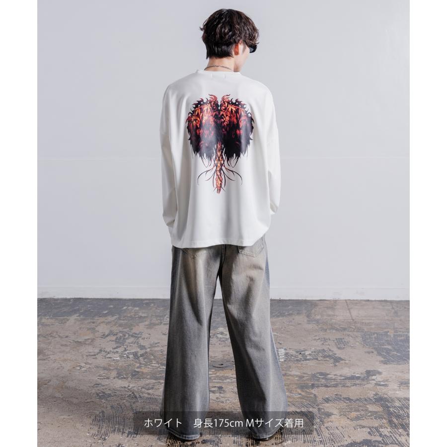 長袖Tシャツ メンズ NULL ヌル ポンチ ドルマンスリーブ バックプリント カットソー ビッグサイズ オーバーサイズ 大きめ カジュアル ナチュラル モード 韓国 | improves | 09