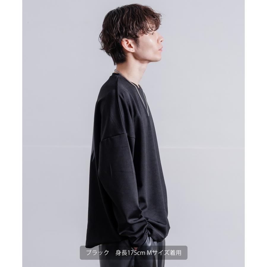 長袖Tシャツ メンズ NULL ヌル ポンチ ドルマンスリーブ バックプリント カットソー ビッグサイズ オーバーサイズ 大きめ カジュアル ナチュラル モード 韓国 | improves | 11