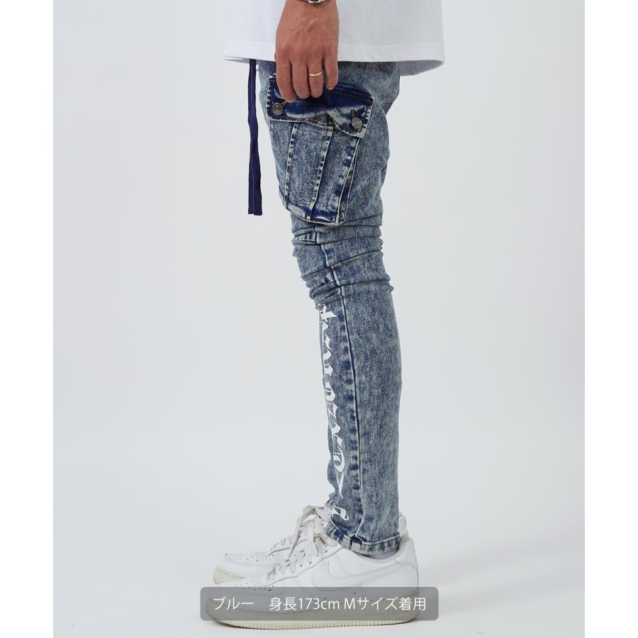 カーゴパンツ メンズ レディース NULL ヌル  ロゴ スリム ジョガー イージー  テーパード  ストレッチ アメカジ カジュアル スケーター ストリート 韓国 | improves | 14