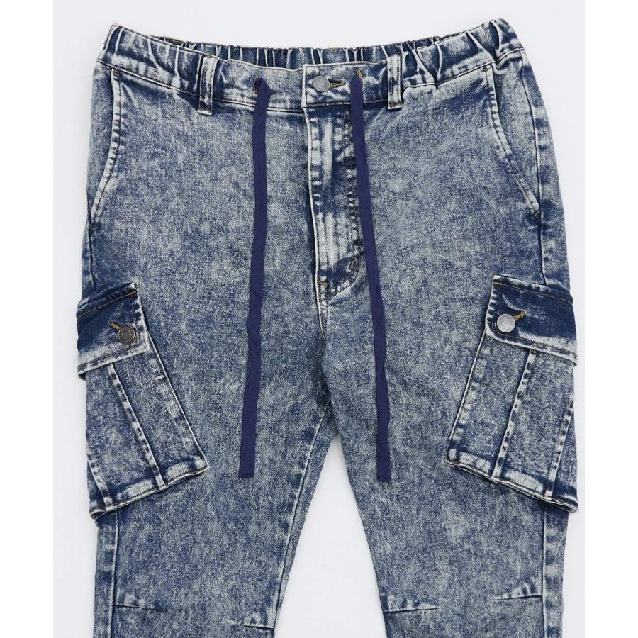 カーゴパンツ メンズ レディース NULL ヌル  ロゴ スリム ジョガー イージー  テーパード  ストレッチ アメカジ カジュアル スケーター ストリート 韓国 | improves | 18