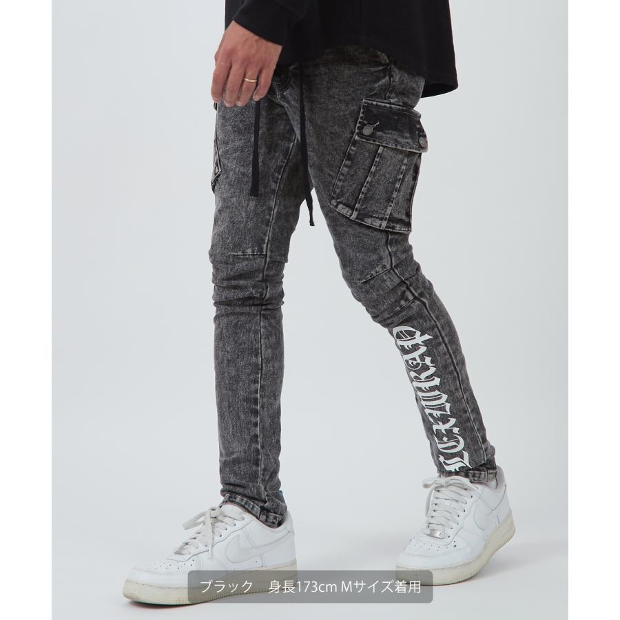 カーゴパンツ メンズ レディース NULL ヌル  ロゴ スリム ジョガー イージー  テーパード  ストレッチ アメカジ カジュアル スケーター ストリート 韓国 | improves | 04