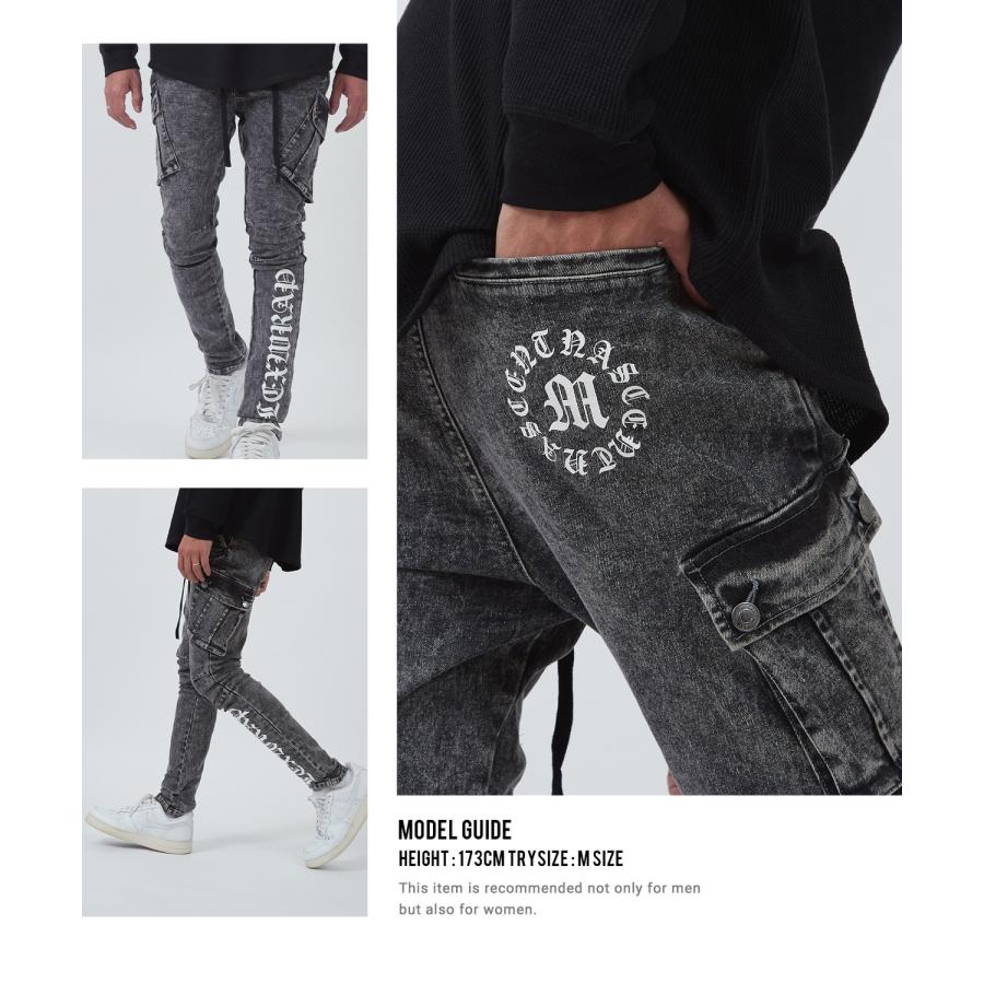 カーゴパンツ メンズ レディース NULL ヌル  ロゴ スリム ジョガー イージー  テーパード  ストレッチ アメカジ カジュアル スケーター ストリート 韓国 | improves | 05