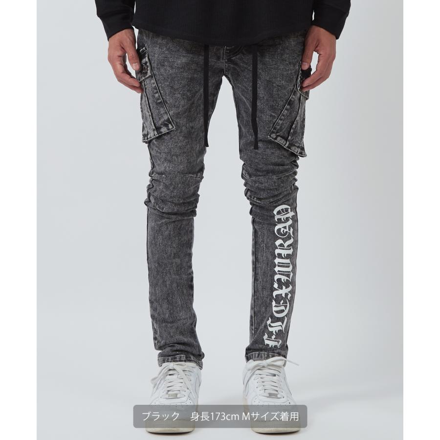 カーゴパンツ メンズ レディース NULL ヌル  ロゴ スリム ジョガー イージー  テーパード  ストレッチ アメカジ カジュアル スケーター ストリート 韓国 | improves | 06