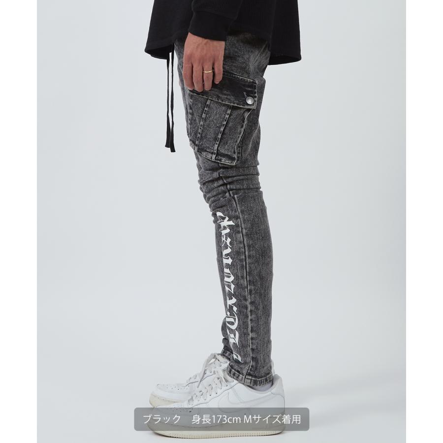 カーゴパンツ メンズ レディース NULL ヌル  ロゴ スリム ジョガー イージー  テーパード  ストレッチ アメカジ カジュアル スケーター ストリート 韓国 | improves | 07