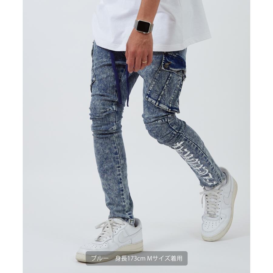 カーゴパンツ メンズ レディース NULL ヌル  ロゴ スリム ジョガー イージー  テーパード  ストレッチ アメカジ カジュアル スケーター ストリート 韓国 | improves | 10