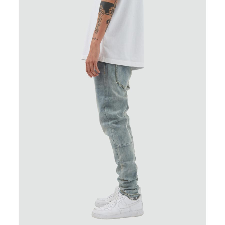 スキニーフィット 裾ジップ ブルーデニムパンツ メンズ | improves | 09