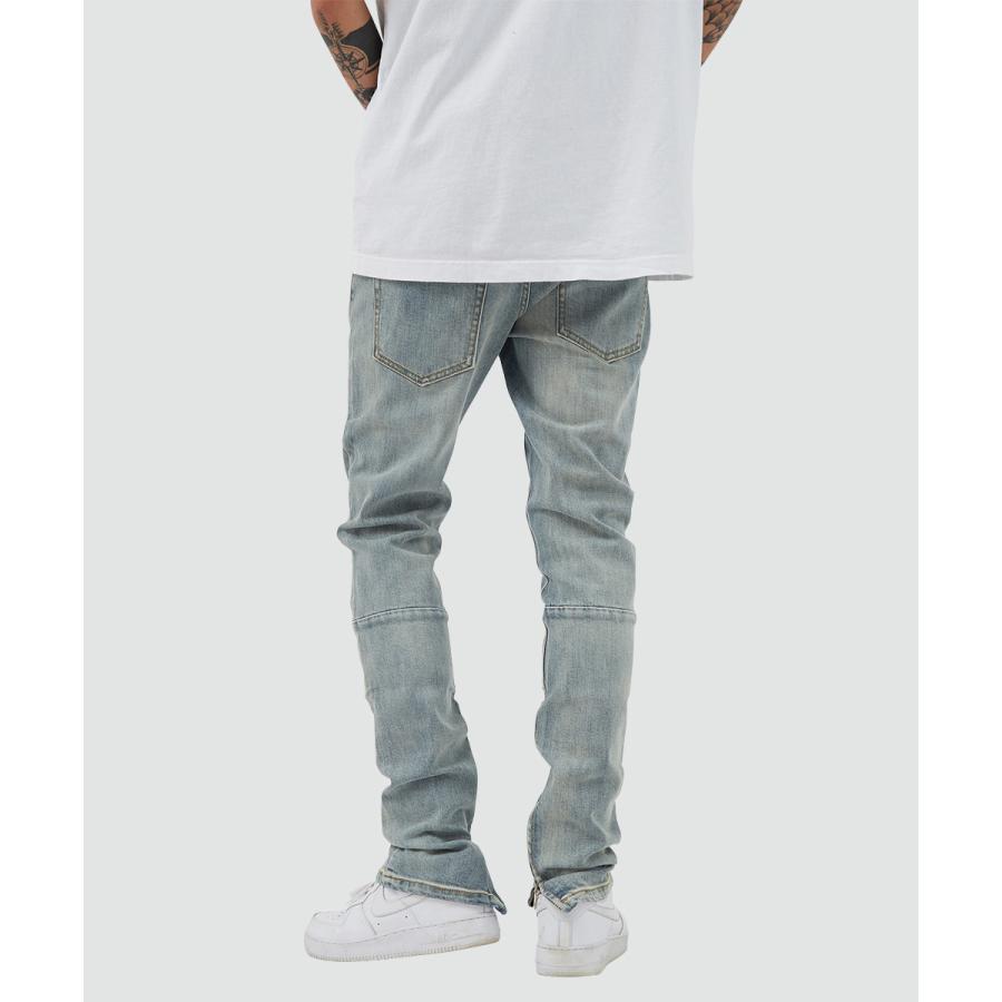 スキニーフィット 裾ジップ ブルーデニムパンツ メンズ | improves | 06