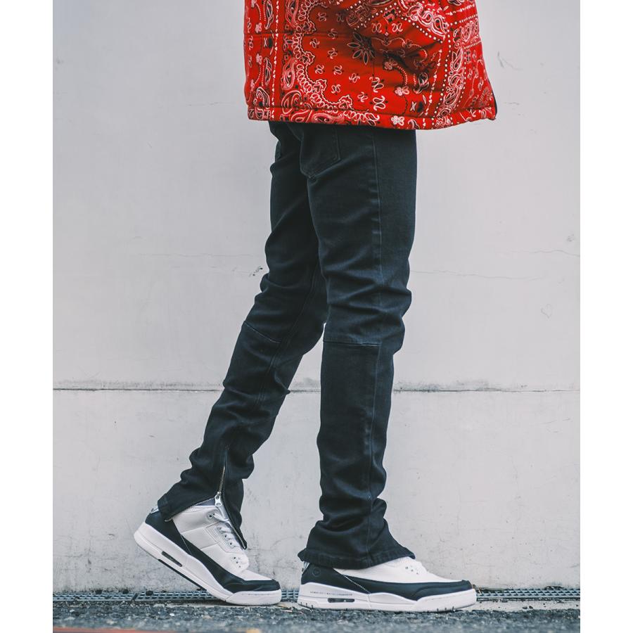 improves（インプローブス） スキニーフィット 裾ジップ ブラック