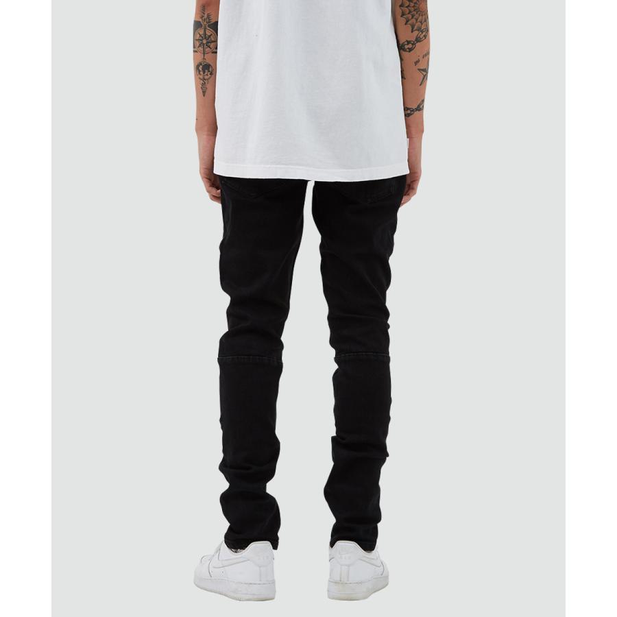 スキニーフィット 裾ジップ ブラックデニムパンツ メンズ | improves | 07